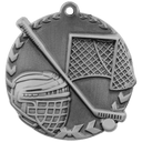 Antique Silver 1 3/4" Hockey Millennium Medal