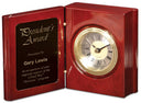 5 3/8" Rosewood Piano Finish Book Clock