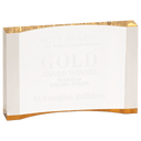 Gold 8" x 5 1/2" 1" Thick Acrylic Crescent