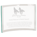 10" x 7" x 3/8" Jade Glass Crescent