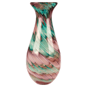 14 1/2" Swirl Art Glass Vase