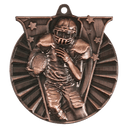 Antique Bronze 2" Football Victory Medal