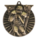 Antique Gold 2" Football Victory Medal