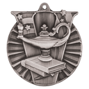 Antique Silver 2" Lamp of Knowledge Victory Medal