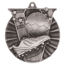 Antique Silver 2" Soccer Victory Medal