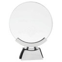 8 1/2" Round Voyager Glass with Silver/Black Base