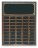 45 Plate Genuine Walnut Completed Perpetual Plaque